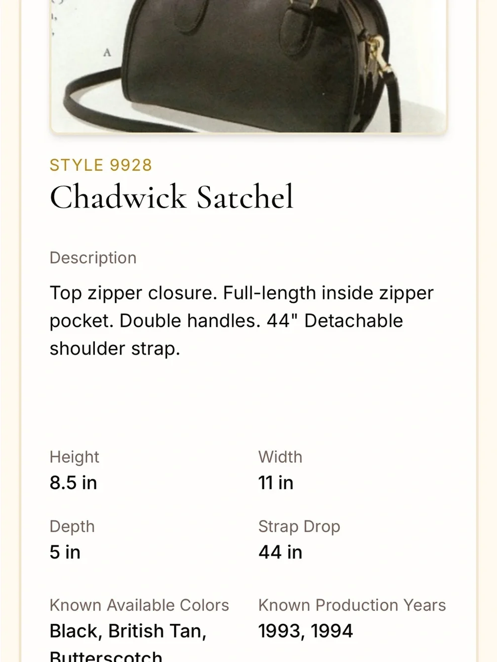 Vintage Coach Chadwick satchel